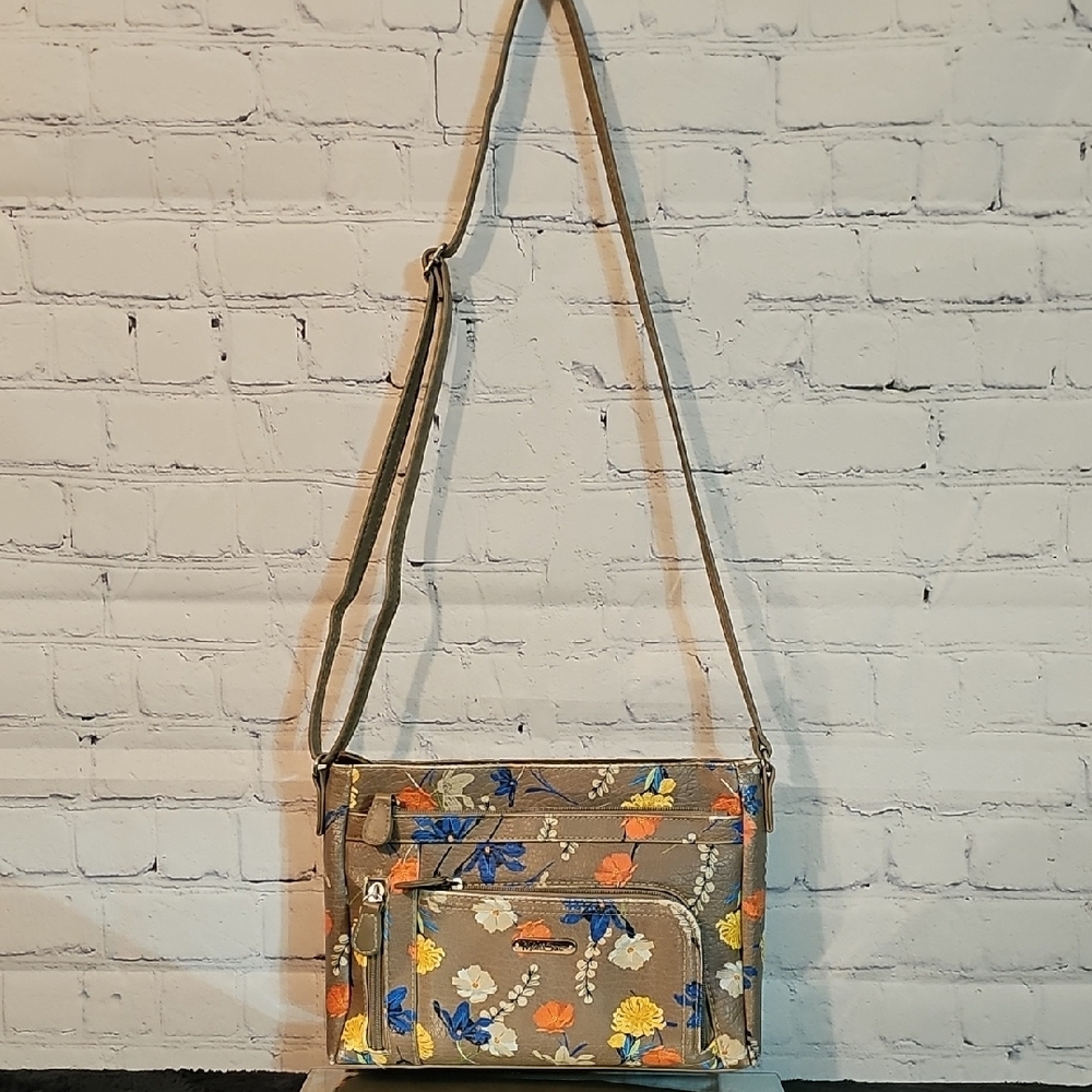 Vintage Muktisac Floral Crossbody Bag